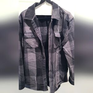 Vans Men's 100% Cotton Black Plaid Flannel - XL